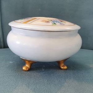 Vintage MZ Austria Porcelain Dish with Lid